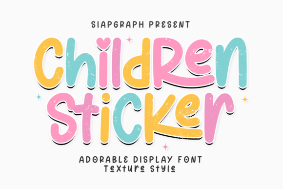 Children Sticker Texture: A Playful Display Font for Creative Projects