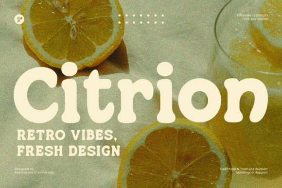 Citrion: A Bold Serif Font Blending Retro Charm and Modern Versatility