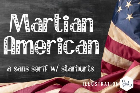 Martian American: A Festive Display Font for High-Energy Designs