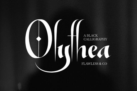 Olythea: The Dark Elegance of a Gothic Calligraphy Font