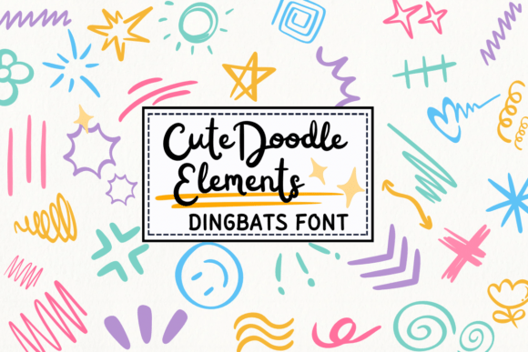 Unleash Your Creativity with Cute Doodle Elements Font