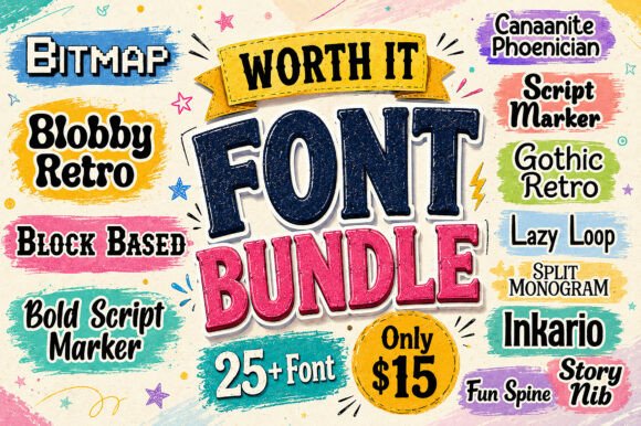 Worth It Font Bundle: Instant Creative Versatility